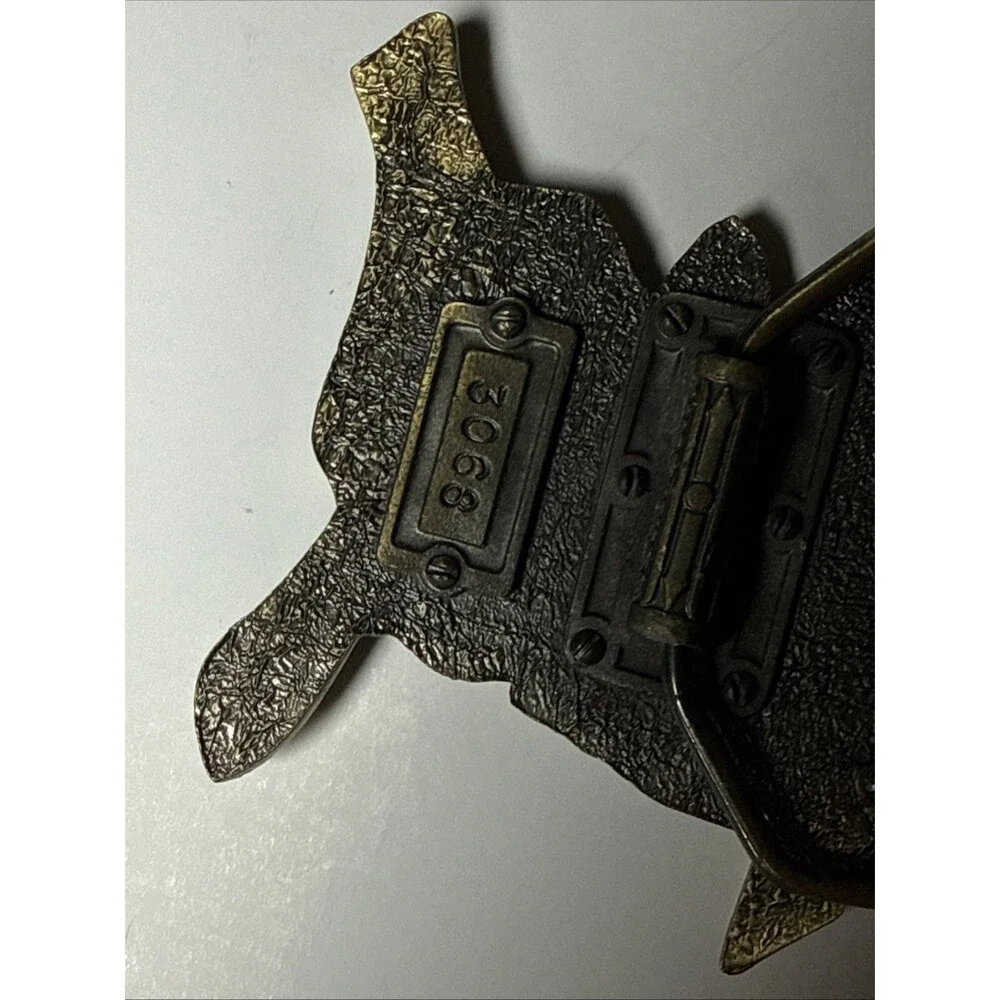 The Great American Buckle Co. BRASS 1992 AMERICA Belt Buckle MADE IN THE USA